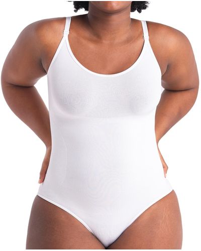 Shapermint Essentials All Day Every Day Scoop Neck Bodysuit 95001 - White