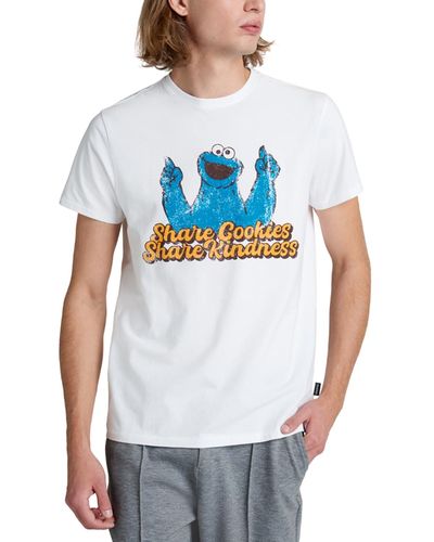 Kenneth Cole X Sesame Street Slim Fit Cookie Monster T-shirt - White