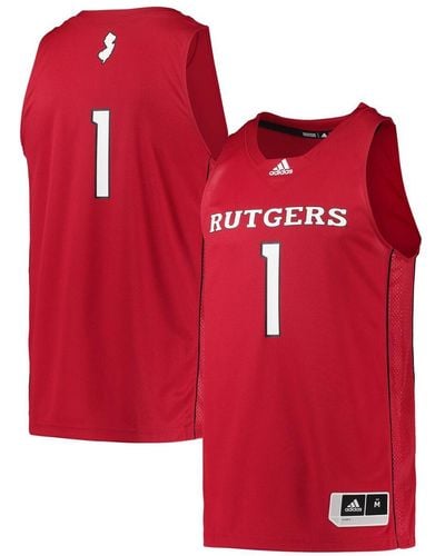 adidas 1 Rutgers Knights Team Swingman Basketball Jersey - Red