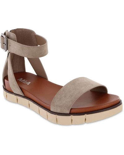 MIA Emilia Round Toe Sandals - Brown