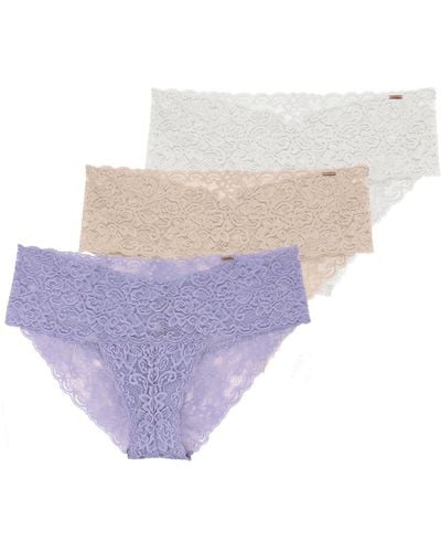 DORINA Lana 3 Piece All Lace Brief Underwear - White