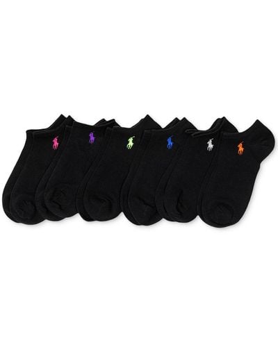Polo Ralph Lauren 6-pk. Flat Knit Low-cut Socks - Black