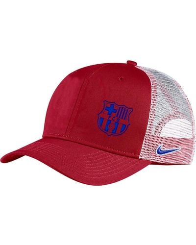 Nike Barcelona Classic99 Trucker Snapback Hat - Red