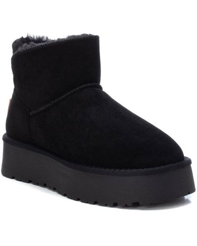 Xti Suede Winter Boots By - Black