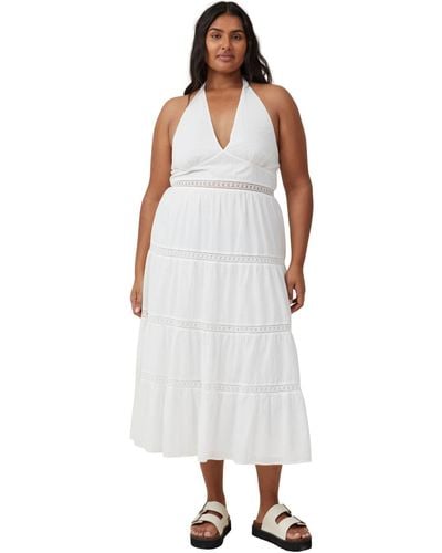 Cotton On Stella Halter Maxi Dress - White