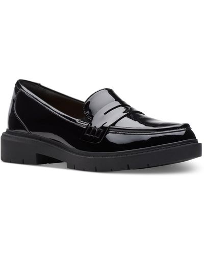 Clarks Westlynn Ayla Round-toe Penny Loafers - Black