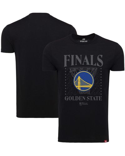 Sportiqe Golden State Warriors 2022 Nba Finals Stacked Hoop T-shirt - Black