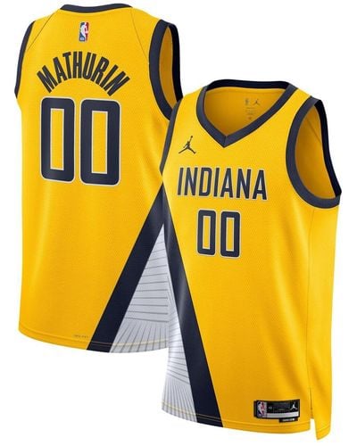 Nike And Bennedict Mathurin Indiana Pacers Swingman Jersey - Yellow