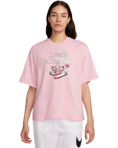 Nike Cotton Sportswear Graphic T-shirt - Pink