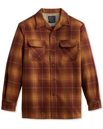 Pendleton Original Plaid Button-down Wool Board Shirt - Brown