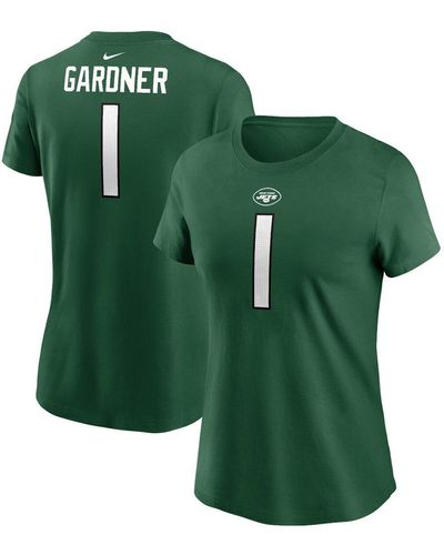 Nike Sauce Gardner New York Jets Player Name And Number T-shirt - Green