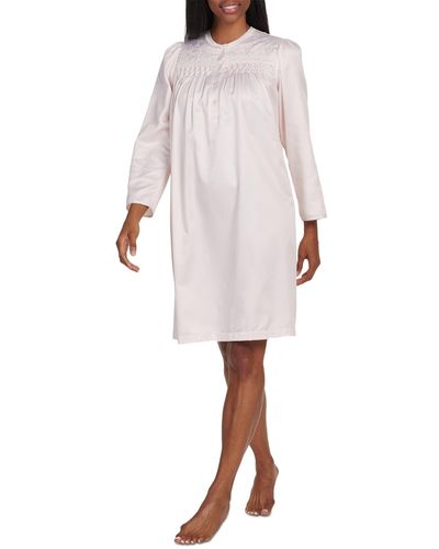 Miss Elaine Embroidered Short Nightgown - White