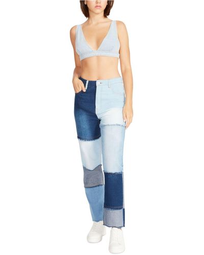 Steve Madden Kylie Colorblocked Jeans - Blue