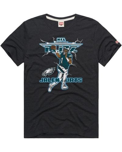 Homage Jalen Hurts Philadelphia Eagles Nfl Blitz Player Tri-blend T-shirt - Black