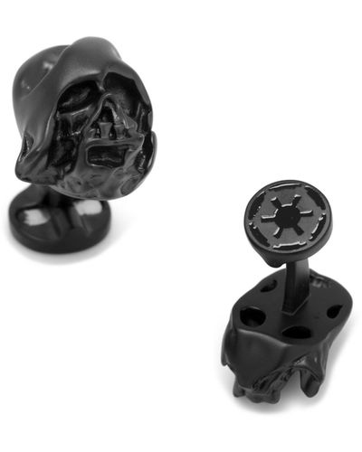 Cufflinks Inc. 3d Melted Darth Vader Helmet Cufflinks - Black