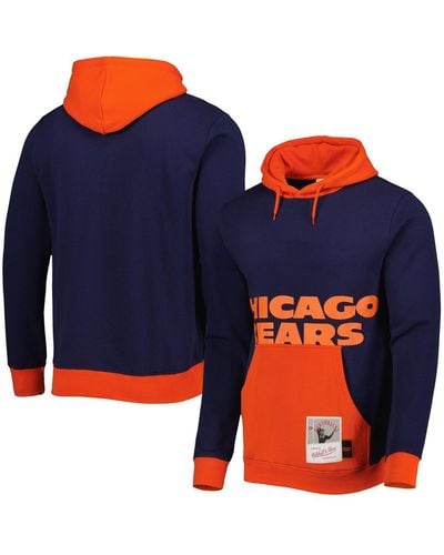 Mitchell & Ness Chicago Bears Big Face 5.0 Pullover Hoodie - Blue