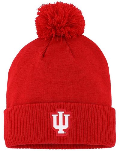 adidas Indiana Hoosiers 2023 Sideline Cold.rdy Cuffed Knit Hat - Red