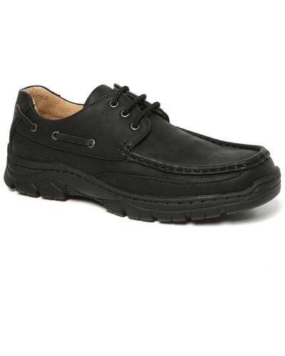Aston Marc Lace-up Comfort Casual Shoes - Black
