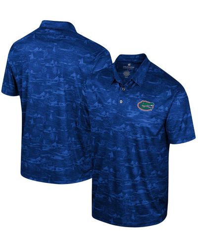 Colosseum Athletics Florida Gators Daly Print Polo Shirt - Blue