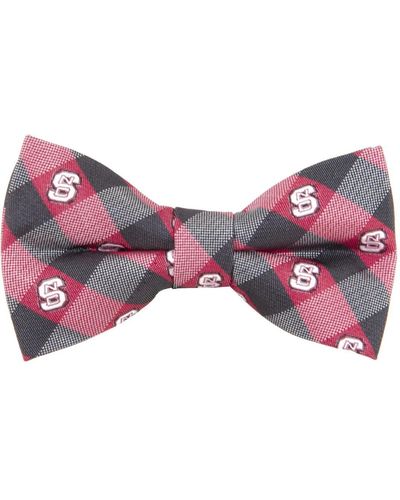 Eagles Wings Nc State Wolfpack Check Bow Tie - Red