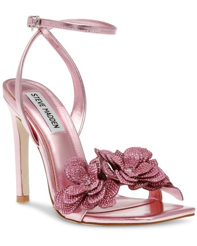 Steve Madden Ulyana Floral Dress Sandals in Metallic | Lyst