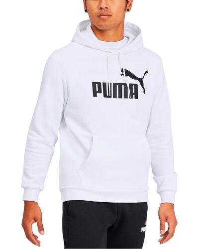 PUMA Cotton Long Sleeves Hoodie - White