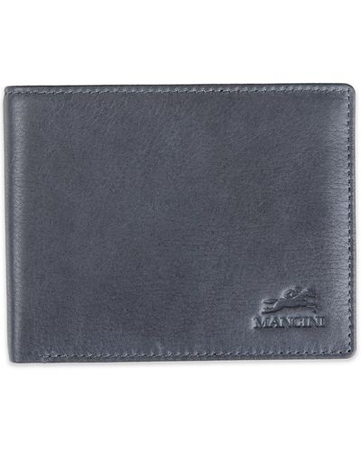 Mancini Bellagio Collection Center Wing Billfold Wallet - Gray