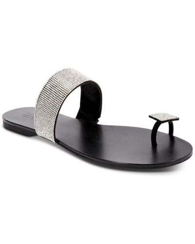 INC International Concepts Gavena Flat Sandals - Black
