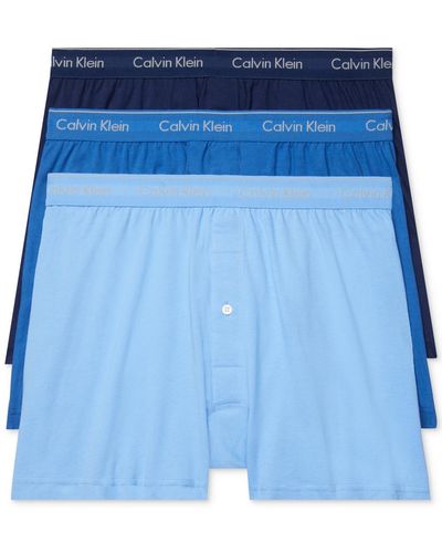 Calvin Klein 3-pack Cotton Classics Knit Boxers Underwear - Blue