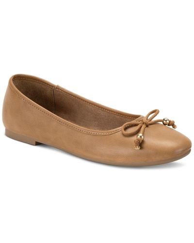 Style & Co. Monaee Bow Slip-on Ballet Flats - Brown