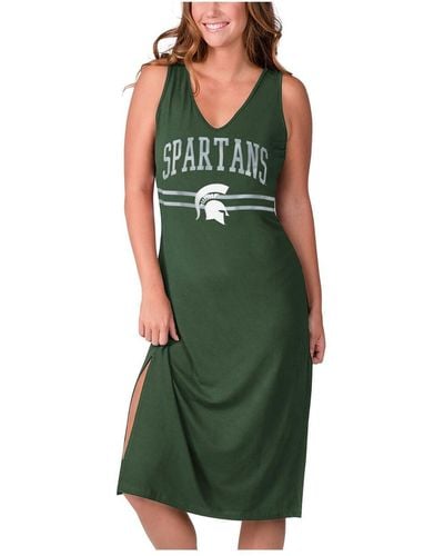 G-III 4Her by Carl Banks Michigan State Spartans Training V-neck Maxi Dress - Green