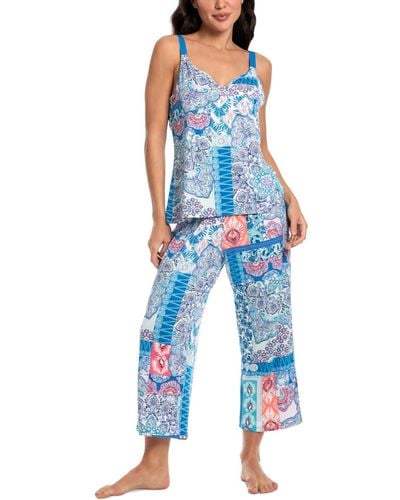 Linea Donatella 2-pc. Cropped Pajamas Set - Blue