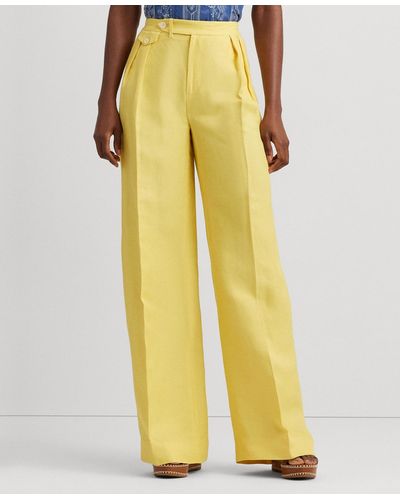 Lauren by Ralph Lauren High-rise Wide-leg Pants - Yellow