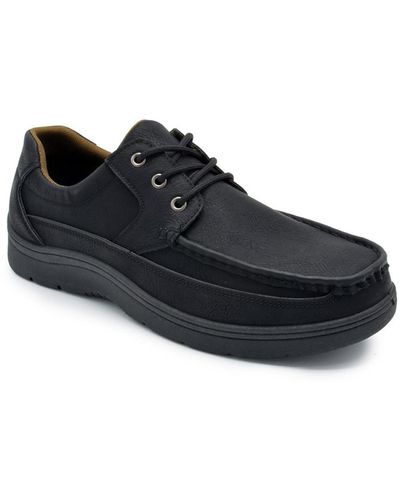 Aston Marc Lace-up Walking Casual Shoes - Black