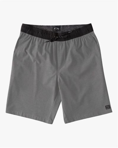 Billabong Short Length Crossfire Elastic Shorts - Gray