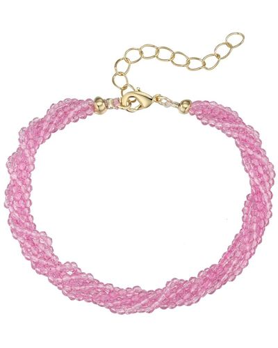 Macy's Beaded 5 Strand Bracelet - Pink