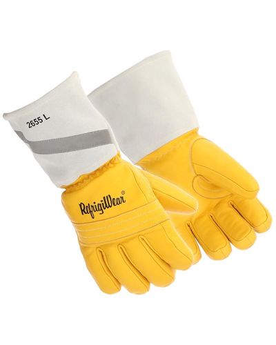 Refrigiwear Insulated Water-resistant Leather Glove - Yellow
