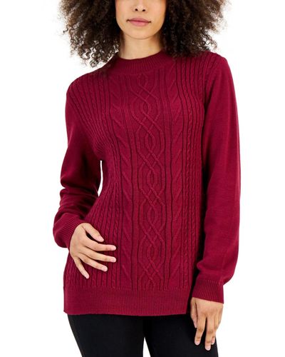 Karen Scott Women's Plush Polo Sweater, Created for Macy's - Macy's