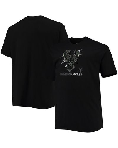 Profile Milwaukee Bucks Big And Tall Heart And Soul T-shirt - Black