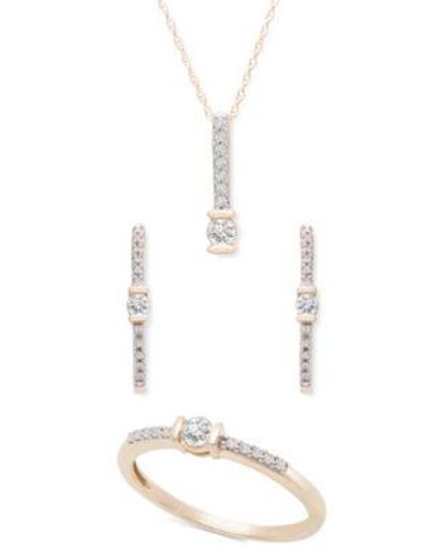 Wrapped in Love Certified Diamond Linear Motif Jewelry Collection In 14k Gold Created For Macys - White