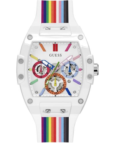 Guess Multi-function Silicone Watch - White