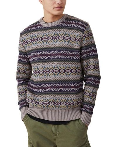 Cotton On Woodland Knit Sweater - Gray