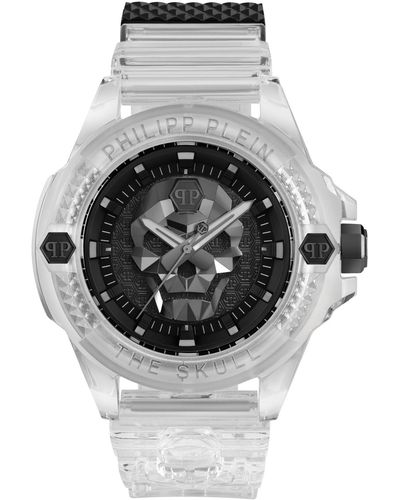 Philipp Plein The $kull Silicone Strap Watch 45mm - Gray