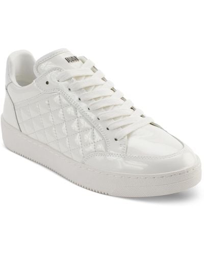 DKNY Oriel Quilted Lace-up Low-top Sneakers - White