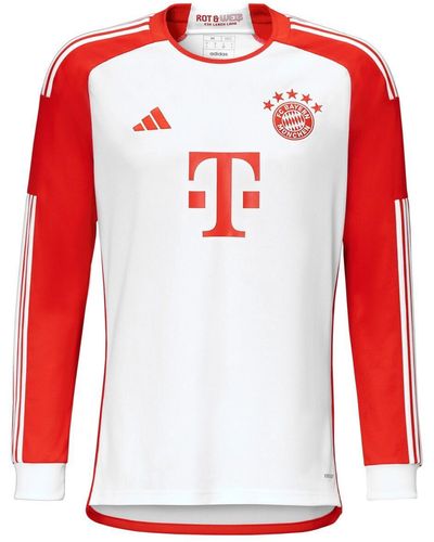 adidas Bayern Munich 2023/24 Home Replica Long Sleeve Jersey - Red