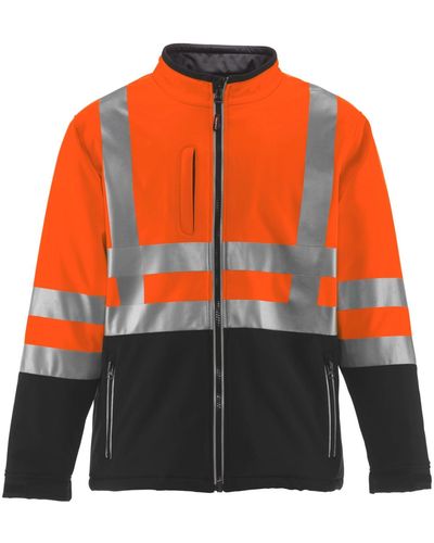 Refrigiwear Big & Tall High Visibility Insulated Softshell Jacket - Orange