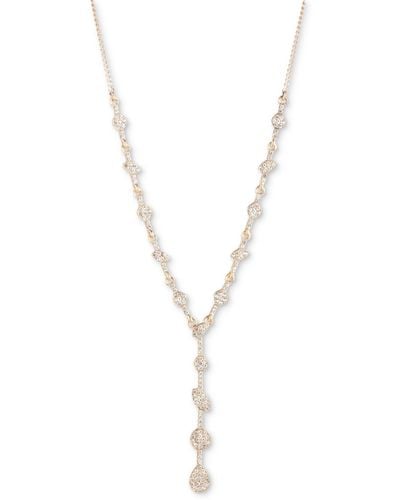 Givenchy Pave Round & Marquise-shape Lariat Necklace - Metallic
