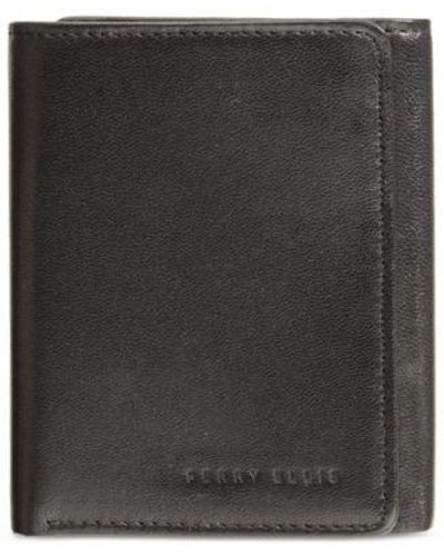 Perry Ellis Men's Gramercy Slim Trifold Wallet - Black