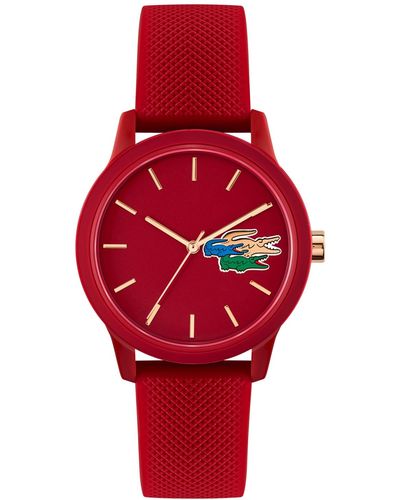 Lacoste L.12.12 Silicone Strap Watch 36mm - Red