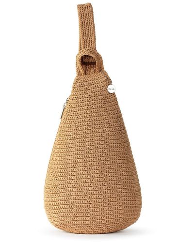 The Sak Geo Crochet Sling Backpack - Natural